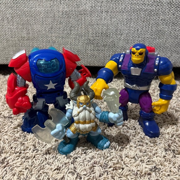 Playskool Heroes Other - Marvel Playskool Heroes Super Hero Adventures Mech & Viking Action Figure 3pc